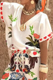 Floral-Printed Pants Set