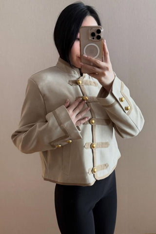 Toggle Button Cropped Shacket