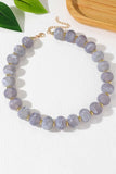 Polished Beaded Statement Necklace