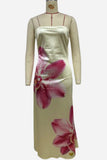 Strapless Maxi Floral Vacation Dress