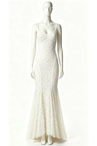 Lace Sweetheart Mermaid Maxi Casual Dress