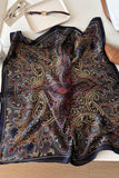Paisley Print Satin Square Scarf