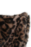 Faux Fur Leopard Print Bucket Hat
