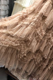 Ruffle Tiered Midi Skirt