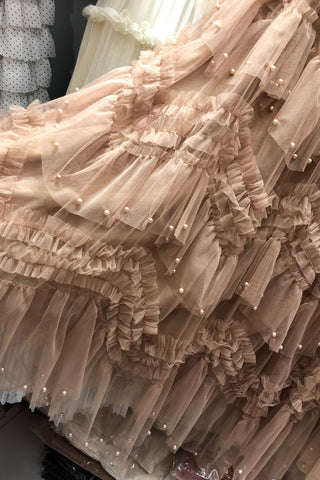 Ruffle Tiered Midi Skirt
