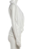 Ruched Front Deep V-Neck Sleeveless Tank