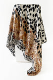 Animal Print Asymmetric Scarf