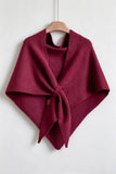Knit Front-Tie Wrap Shawl