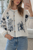 Floral Detail Puff Sleeve Blouse