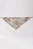 Patchwork Fringe Tie Waist Wrap Skirt