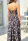 Floral Sweetheart Maxi Casual Dress