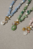 Chip Stone Toggle Charm Necklace