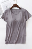 Built-In Bra Short-Sleeve T-Shirt