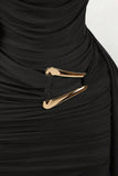 Draped Halter Mini Dress