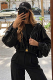 Crocodile Texture Crop Blazer