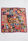 Vintage Collage Print Square Scarf