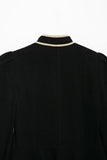 Contrast Trim Mock Neck Cropped Jacket