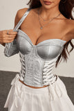 Lace-Up Bustier Tank Top