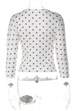 Polka Dot V-Neck Crop Top