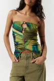Strapless Ring-Detail Tank Top