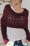 Pointelle Knit Cowl Neck Sweater