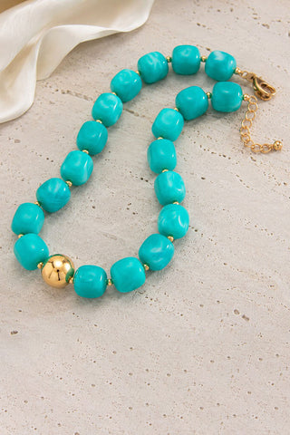 Beaded Chunky Accent Necklace
