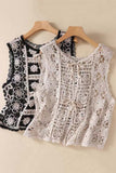 Floral Crochet Sleeveless Vest