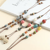 Vintage Beaded Pendant Necklace