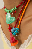 Eclectic Heart Charm Necklace