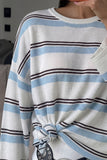 Striped Crew Neck Long Sleeve Top