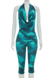Halter Neck Pants Set