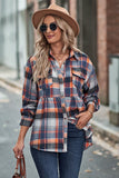 Plaid Button-Front Long Sleeve Shirt