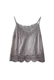 Scalloped Lace V-Neck Sleeveless Tank