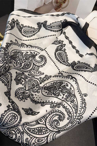 Paisley Print Satin Neck Scarf