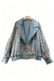Floral Sequin Denim Jacket