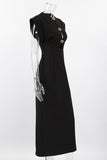 Keyhole Detail Midi Dress