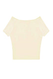 Off-Shoulder Fitted T-Shirt