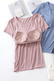Built-In Bra Short-Sleeve T-Shirt