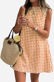 Sleeveless Gingham Dress