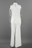 Draped High-Neck Pants Set