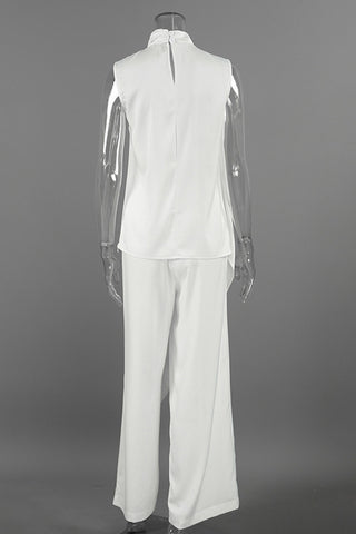 Draped High-Neck Pants Set