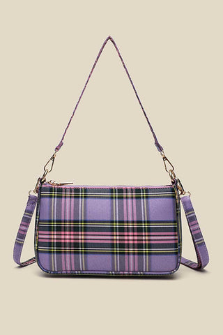 Plaid Crossbody Shoulder Bag