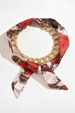 Chain Link Print Neck Scarf