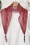 Paisley Print Fringed Scarf