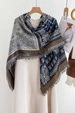 Paisley Print Fringed Scarf