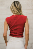 Sleeveless Ribbed Tank Top