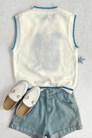 Sleeveless Fish Graphic Tank Top