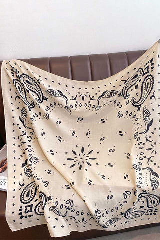 Paisley Print Square Scarf