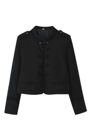 Military-Inspired Trim Detail Jacket