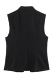 Stand Collar Asymmetric Button Vest